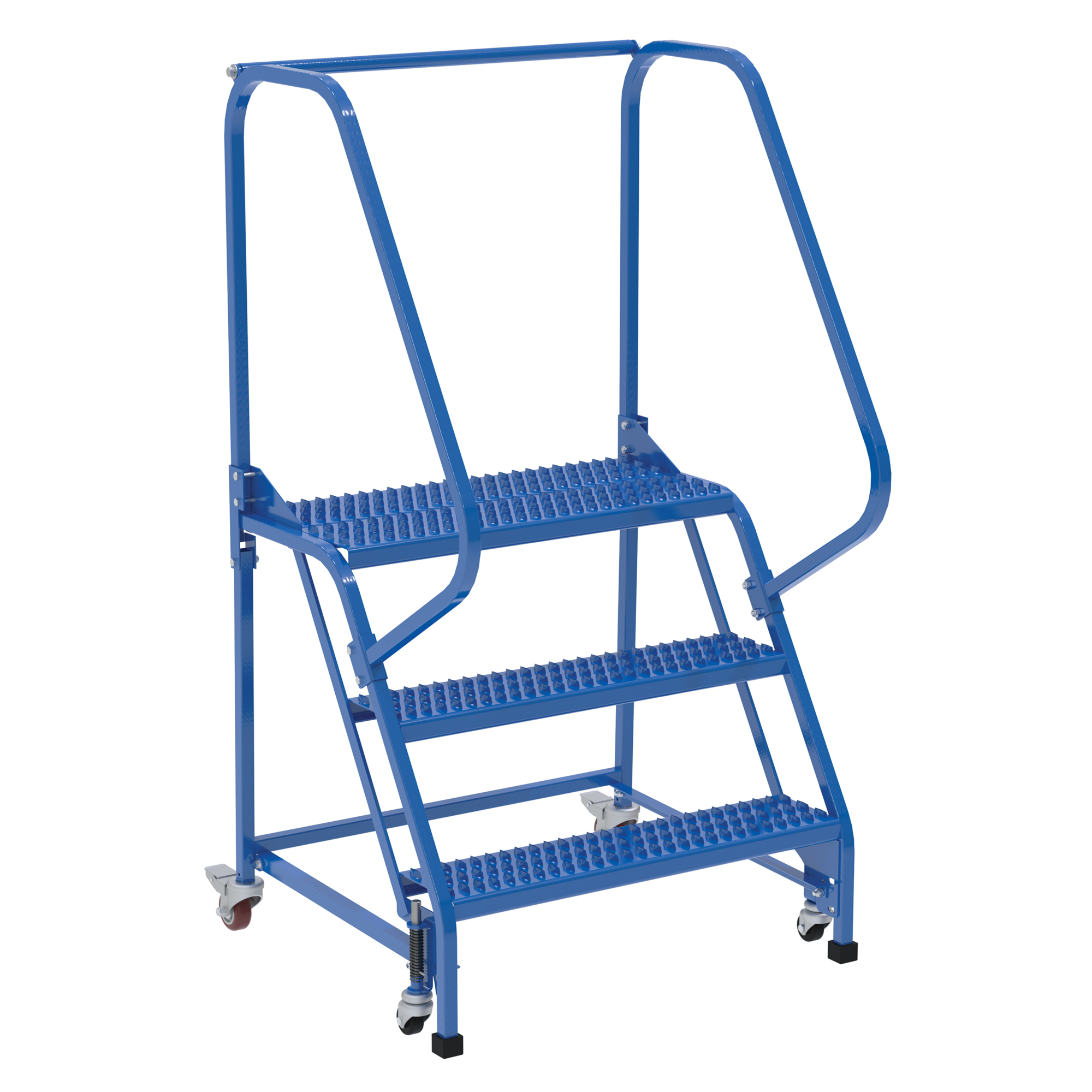 Vestil 3-Step Grip Strut Warehouse Ladder - 60in. Height, Steel, Powder-Coat Finish, Model# LAD-PW-32-3-G